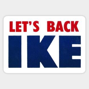 1952 Let's Back Ike Sticker